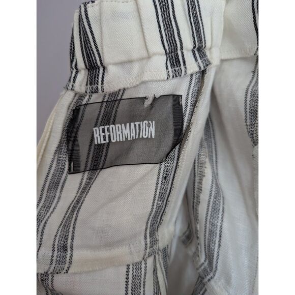 Reformation Arnaut Linen Off the Shoulder Mini Dress size 2 - Picture 5 of 6